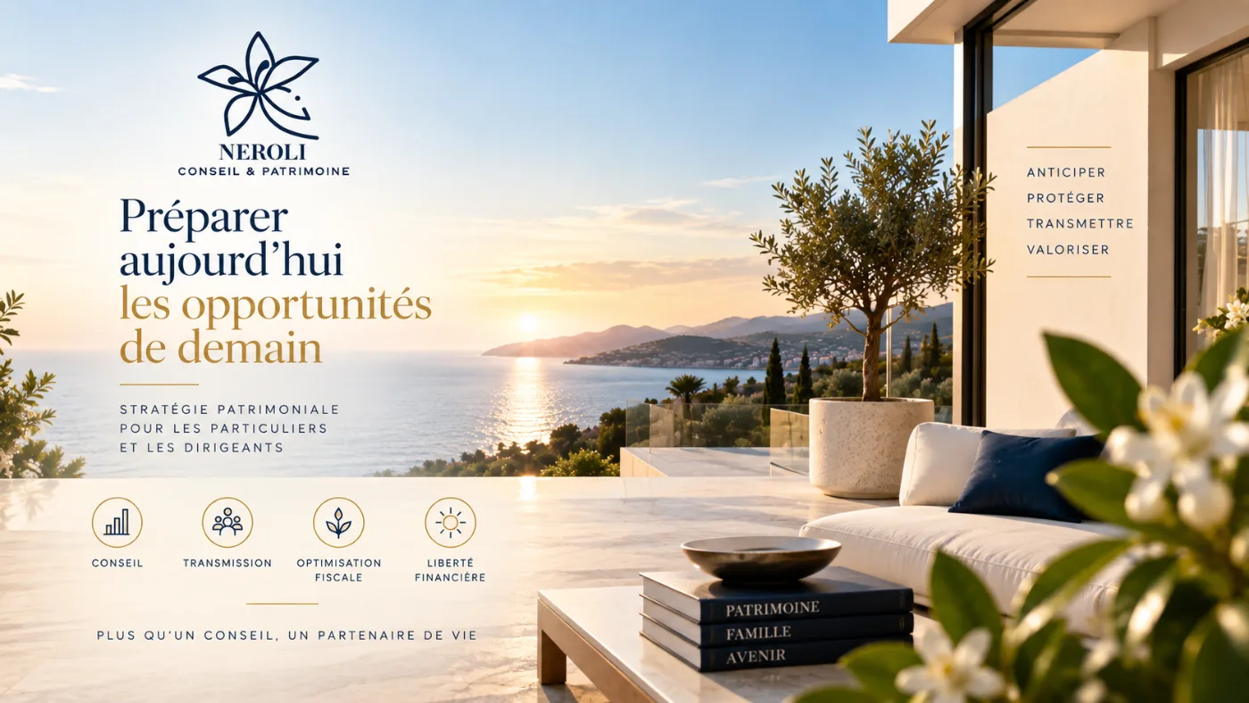 Neroli Conseil & Patrimoine — Préparer aujourd'hui les opportunités de demain : stratégie patrimoniale pour les particuliers et les dirigeants